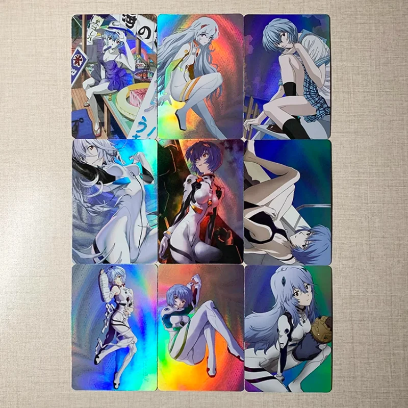 

9pcs/set Ikari Shinji Ayanami Rei Asuka Langley Soryu ACG Sexy Toys Hobbies Hobby Collectibles Game Collection Anime Cards