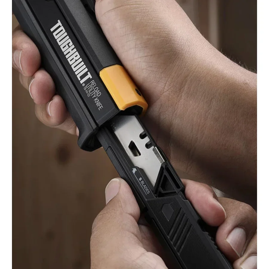 Imagem -03 - Toughbuilt Tb-h4s203 Recarga Faca Utilitária com Lâminas Revistas Ferramentas Manuais Ferramentas de Precisão Faca Toughbuilt Tb-h4s2-03-r