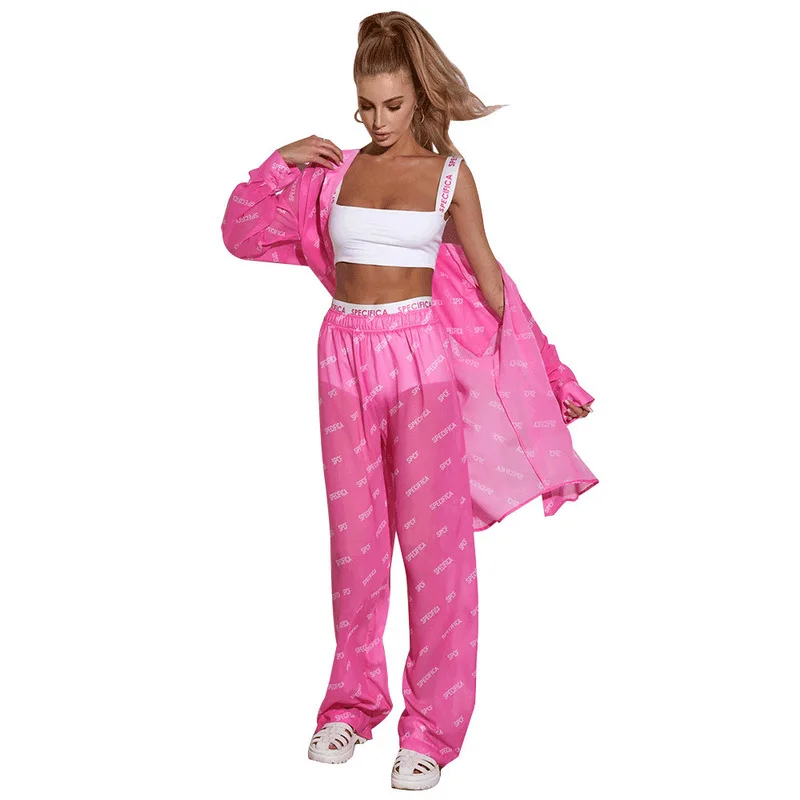 

Женский комплект из шифоновых брюк Long Sve irt, модный зимний комплект, длинные брюки, подходящие для женщин среднего возраста