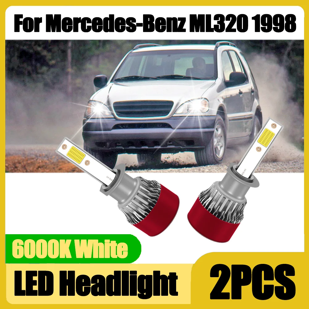 

2PCS 20000LM Auto Head Lamps 6000K Super White LED Headlight Car Lights 12V 24V Canbus No error For Mercedes-Benz ML320 1998