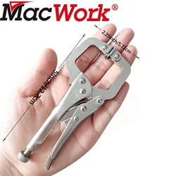 5 inch Mini C Clamp Weld Clip Woodwork Fix Plier Pincer Tong Tenon Locator Pad Wood Work Alloy Steel Hand Tool Grip Vise Swivel