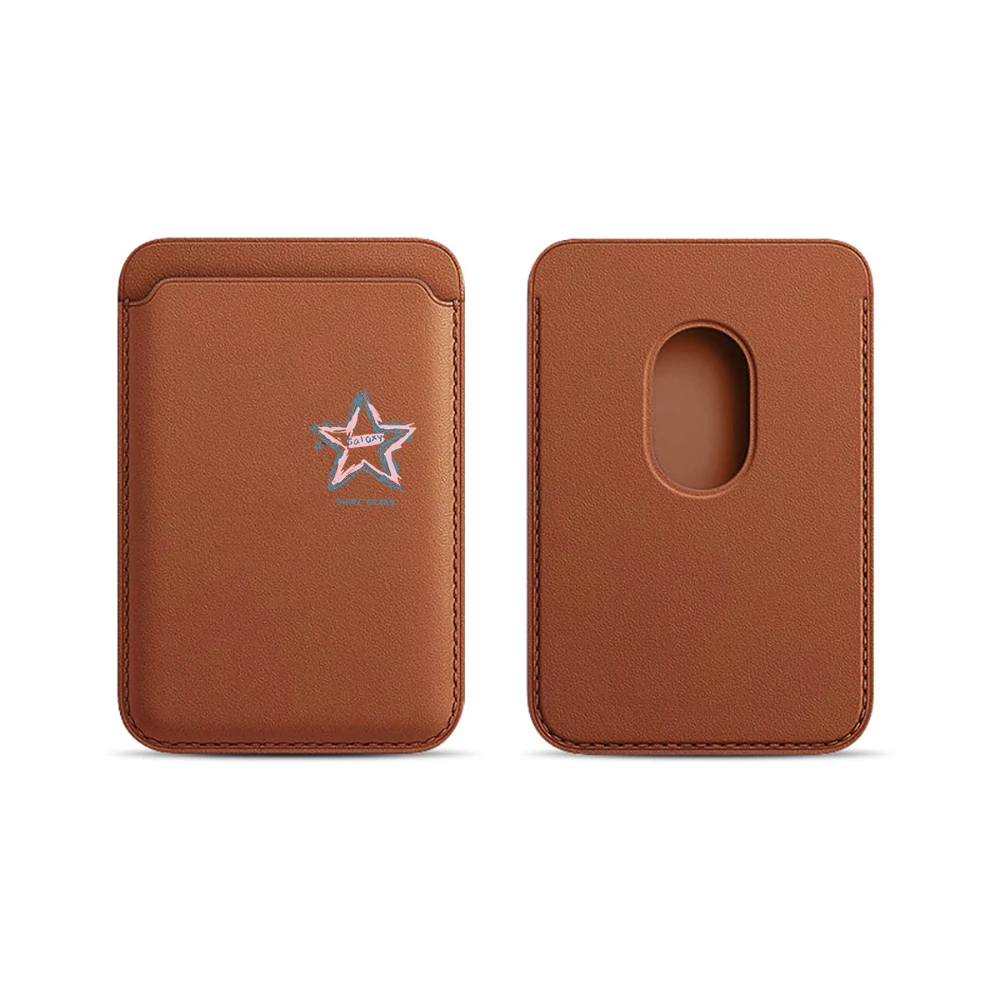 Minimalistisches Kunst-Stern-Leder-Kartenetui, Telefonkartenhalter für Magnetische Hüllen, Geeignet für alle iPhone Magsafe Karten-Handyrückseiten-Taschen – Detail 19