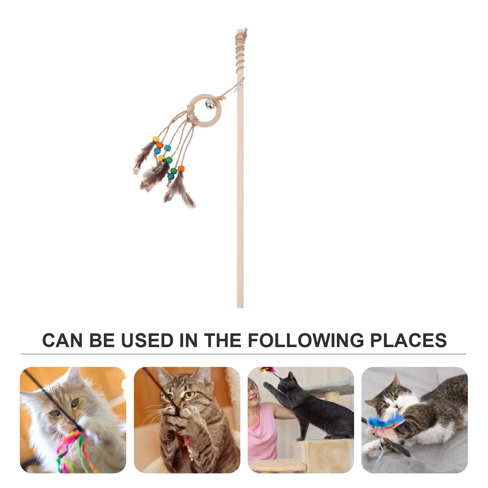 

Cat Teaser Tassel for Interactive Toy Pet Teasing Wand Toys Supplies Exercise Kitten Plaything Sports