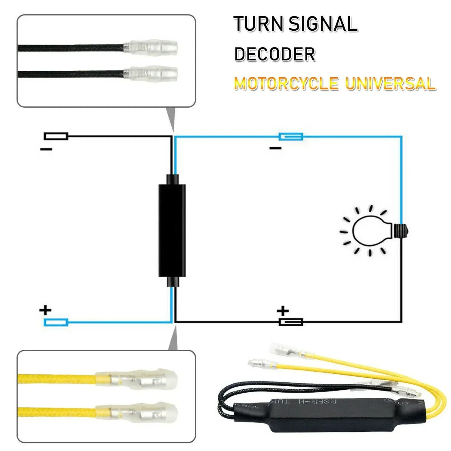 

Motorcycle Flasher LED Turn Signal Lights Cement Indicator Load Resistor 12V 21W Fault Decoder Solve Blinker Error