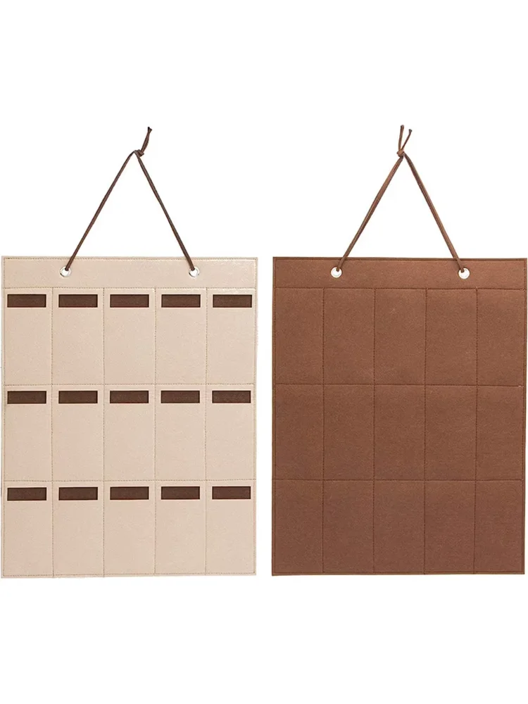 Sunglasses Felt Storage Hanging Bag Eyeglasses Hanging Display Rack Behind The Door Wall Storage Organizer With 15 Storage Slots