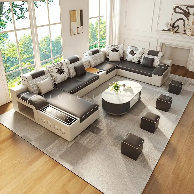 

Latest Living Room Sofa Set Modern Luxury Factory Price Fashion Design 7 Seater Couch Wholesale Cheap Price Leather Sofa