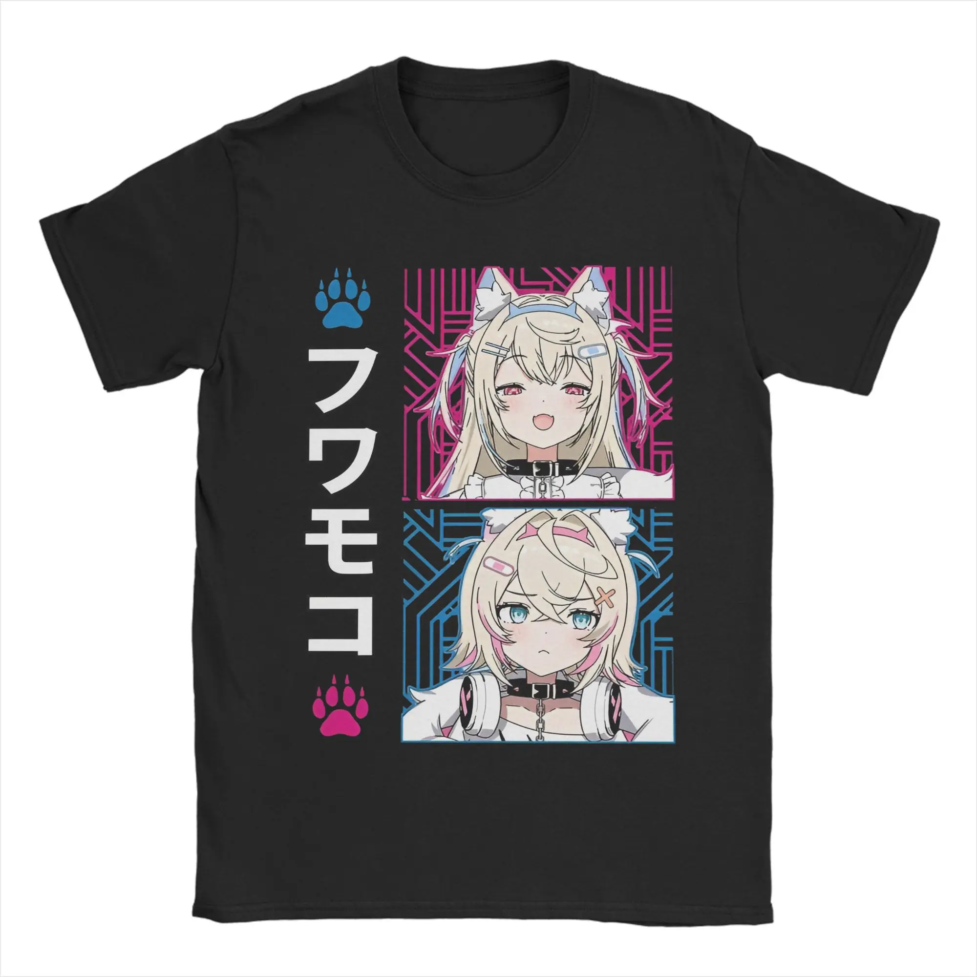 FuwaMoco Advent Hololive Tee Shirt for Men Women Graphic T Shirts  Cotton Clothes