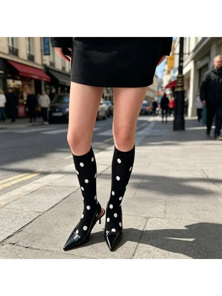Women Polkas Dot Over the Knee Highs Socks Cosplay Stockings Thigh High Socks Knee Highs Socks 