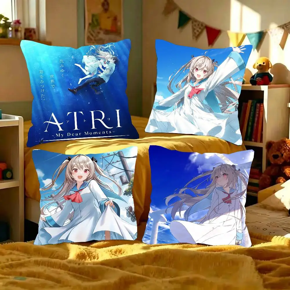 A-ATRI My Dear Moments Anime Pillow Case Fashion Square Pillowcase Bedroom Sofa Room Ins Decoration Leisure