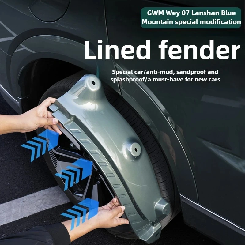 Para GWM Wey 07 Lanshan Blue Mountain accesorios de guardabarros de rueda trasera con revestimiento sin perforaciones