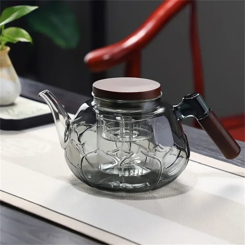 1000ml Lotus Bottom Borosilicate Glass Teapot ith Removable Infuser Tea Separation Pot Kettle Brewing Puer Oolong Tea Maker