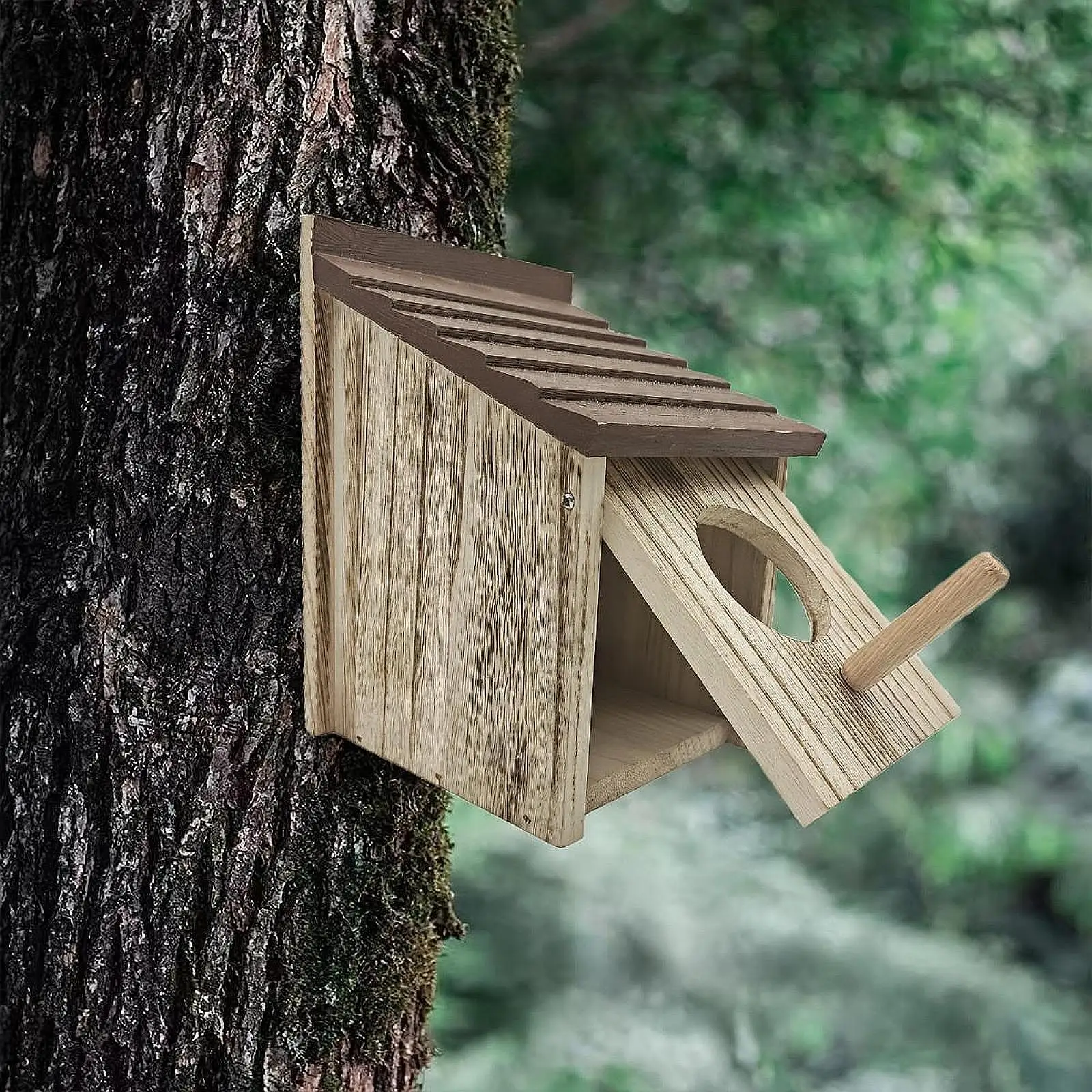 

Bird House for Outside Easy Observation with Air Vents Small Bird Nesting Box for Hummingbird Throstle Garden