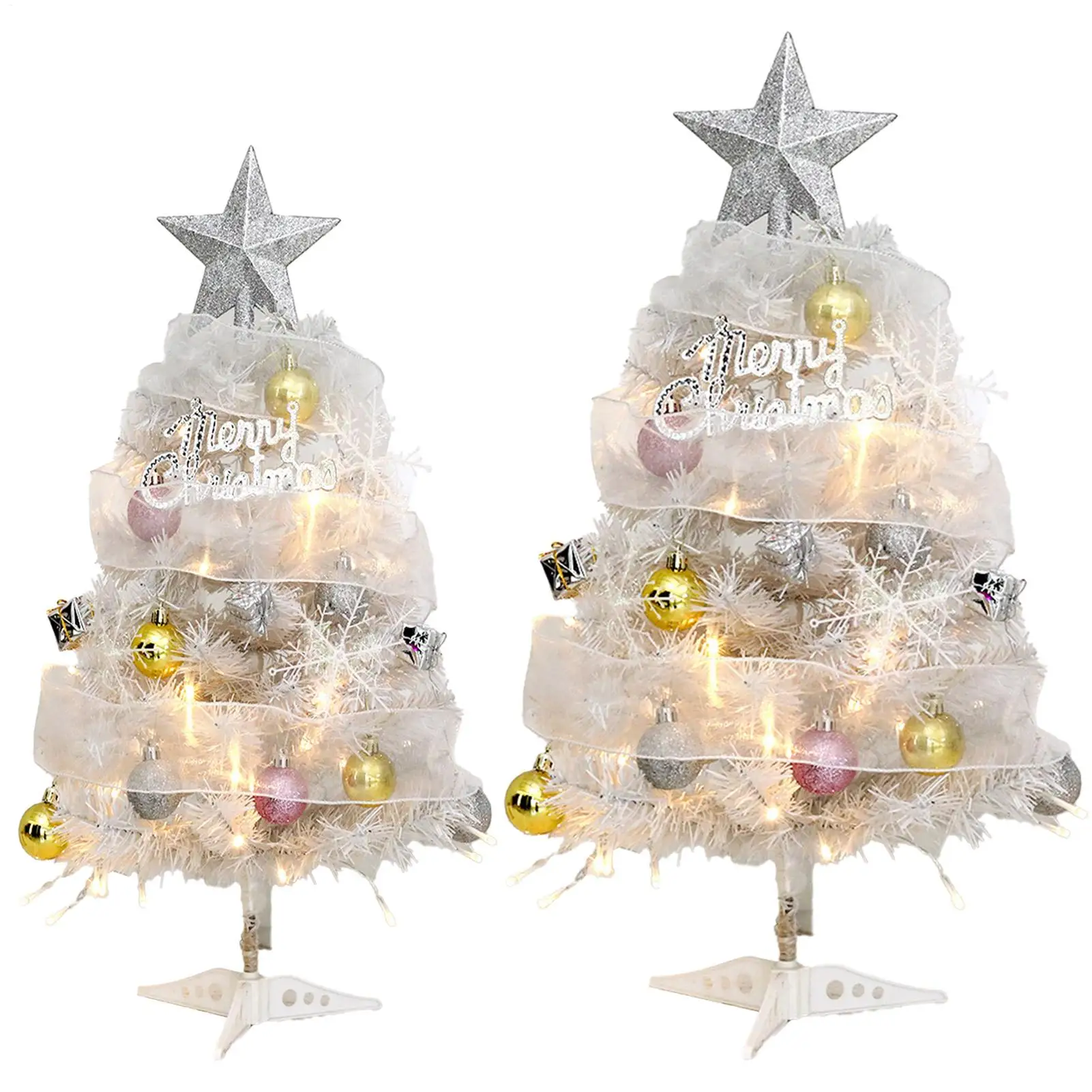 

Настольная рождественская елка, искусственная подсветка, реалистичные винтажные фигурки рождественской елки, декор стола для домашнего декора, офиса, жизни