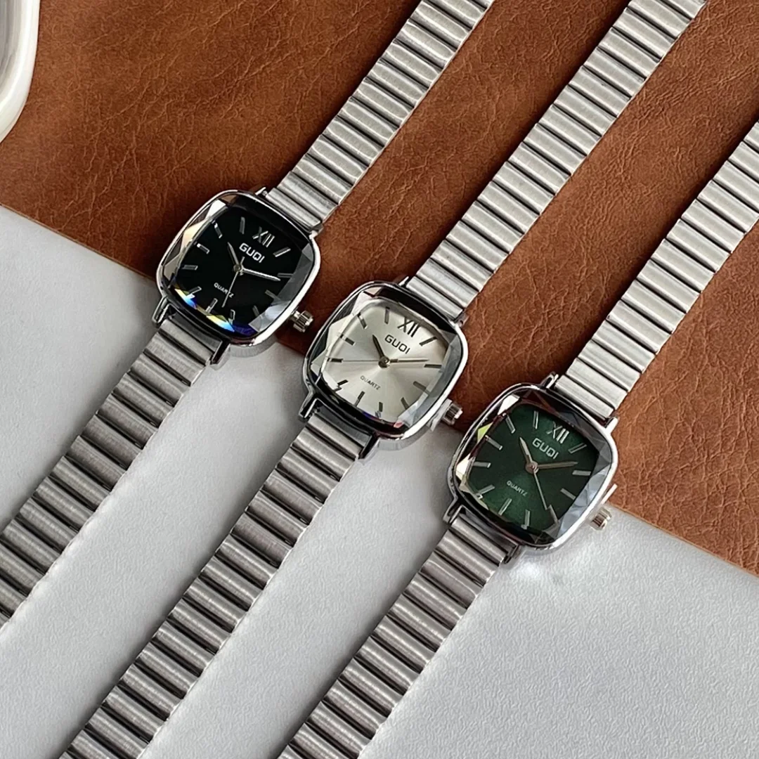 ساعة ذهبية للنساء مربعة للسيدات كوارتز ساعات المعصم الفولاذ المقاوم للصدأ للنساء ساعة ذهبية صغيرة للسيدات ساعة حائط هدية Relogio Feminino