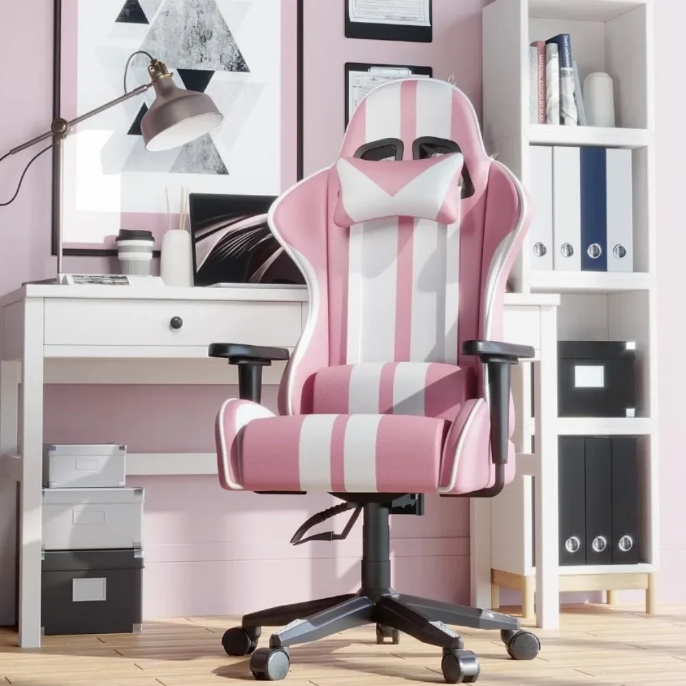 غطاء كرسي المكتب كرسي الألعاب كرسي مكتب مستلق عالي الظهر جلد قابل للتعديل دوار المتداول كراسي ألعاب الفيديو المريحة