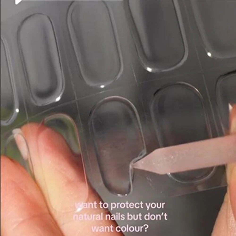 Bandes Transparentes pour Ongles en Gel Semi-Durci, Autocollants UV Imperméables et Durables