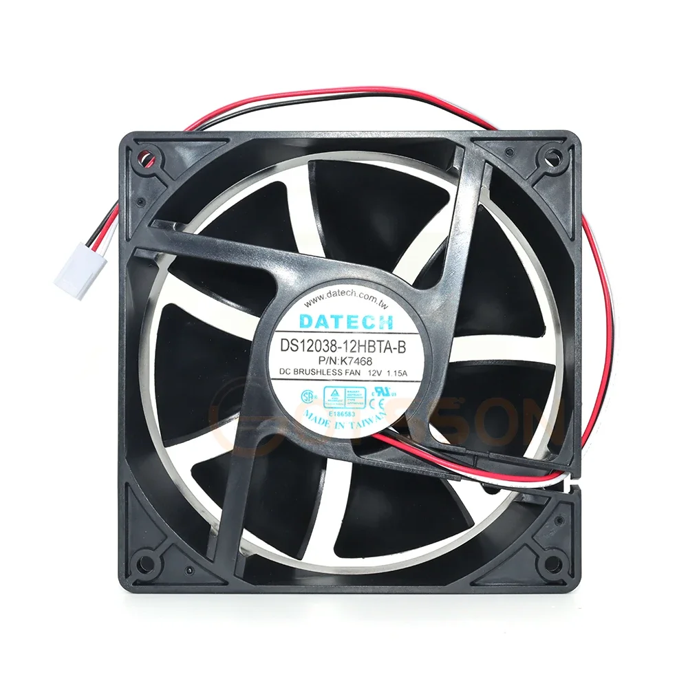 

New for DS12038-12HBTA-B 12CM 12038 120*120*38MM cooling fan DC12V 1.15A Power box fan