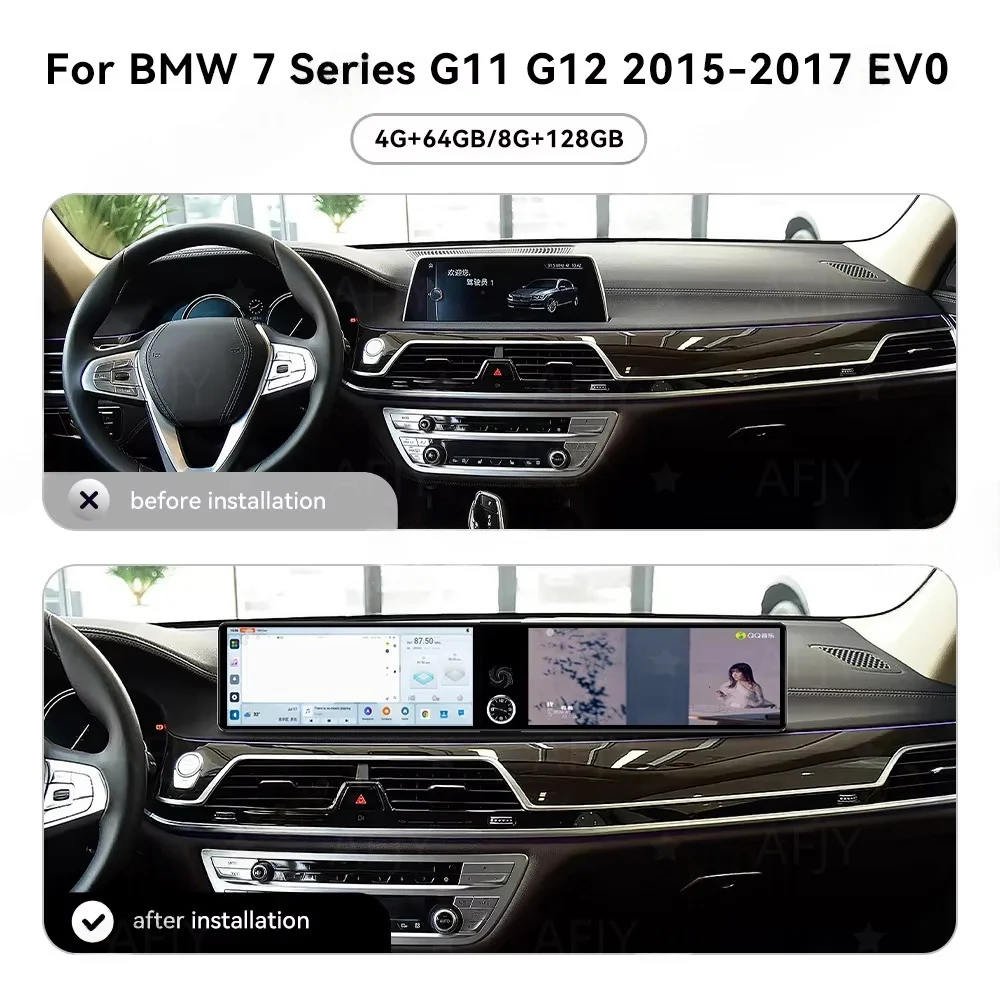 Dual Screen Android Car Radio For BMW 7 G11 G12 2015 2016 2017 2018 Wireless Carplay Multimedia Player GPS Navigation Head Unit