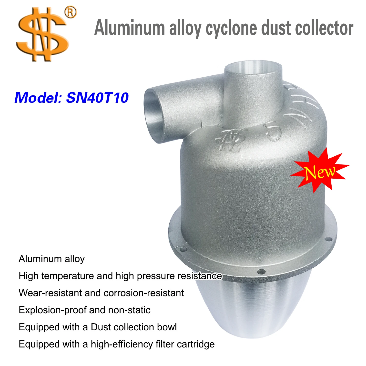 Aluminum alloy cyclone dust collector (SN40T10)