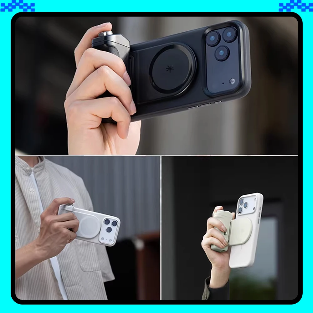 

PGYTECH MagCam 2 Phone Grip 3-in-1 Modular Kit Bluetooth Remote & Charging Handle & MagSafe Magnetic Wireless Charging Stand