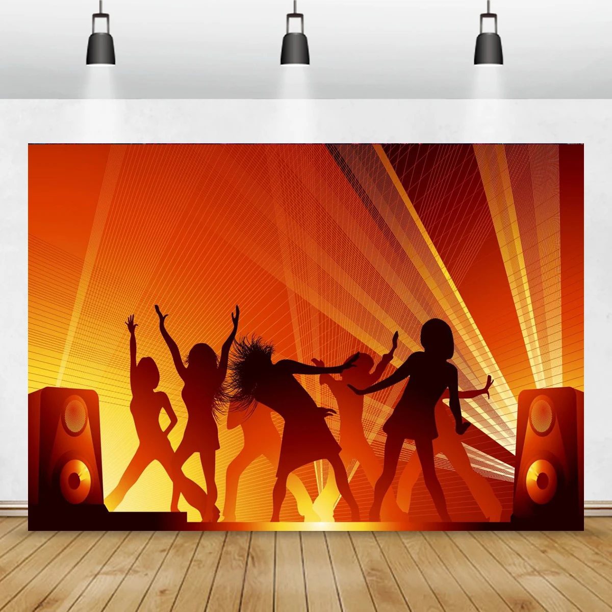 Le's Party Backdrop Music Night Live House Photography Adult Girl Decor Background Outside Disco Family Birthday Welcome Banner