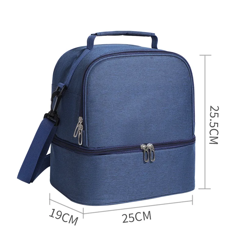 

2 Compartment Lunch Bag for Men Women Expandable Lightweight Insulated Lunch Box for Women Leakproof Insulated Cooler Bag