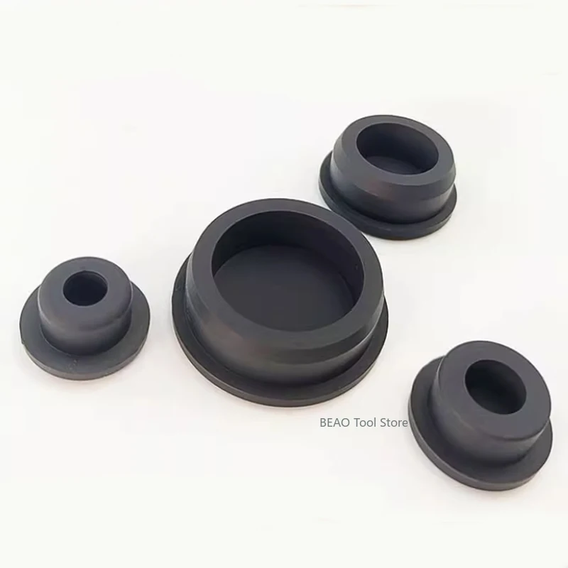 블랙 실리콘 스토퍼 원형 구멍 차단 고무 튜브 플러그 먼지 플러그 캡 6.8~68.6mm