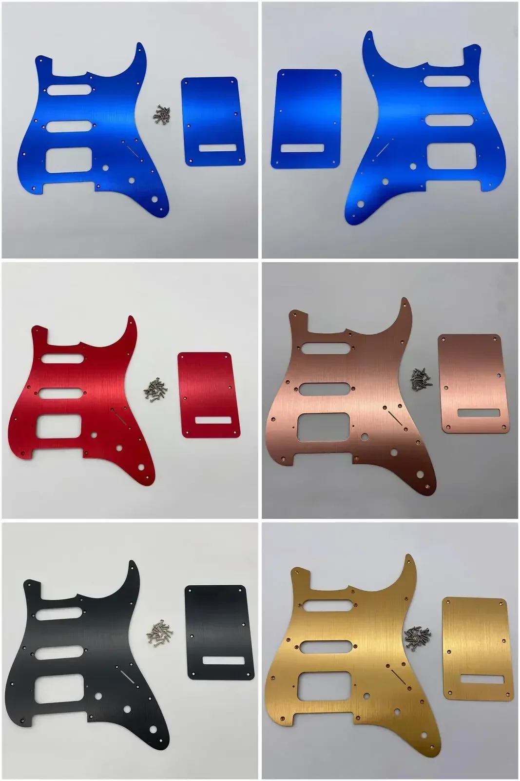 

SSH 11-Hole Aluminum Guitar Pickguard & Backplate Set for US/Mexico Standard St - Modern Style Electric Guitar Scratch Plate