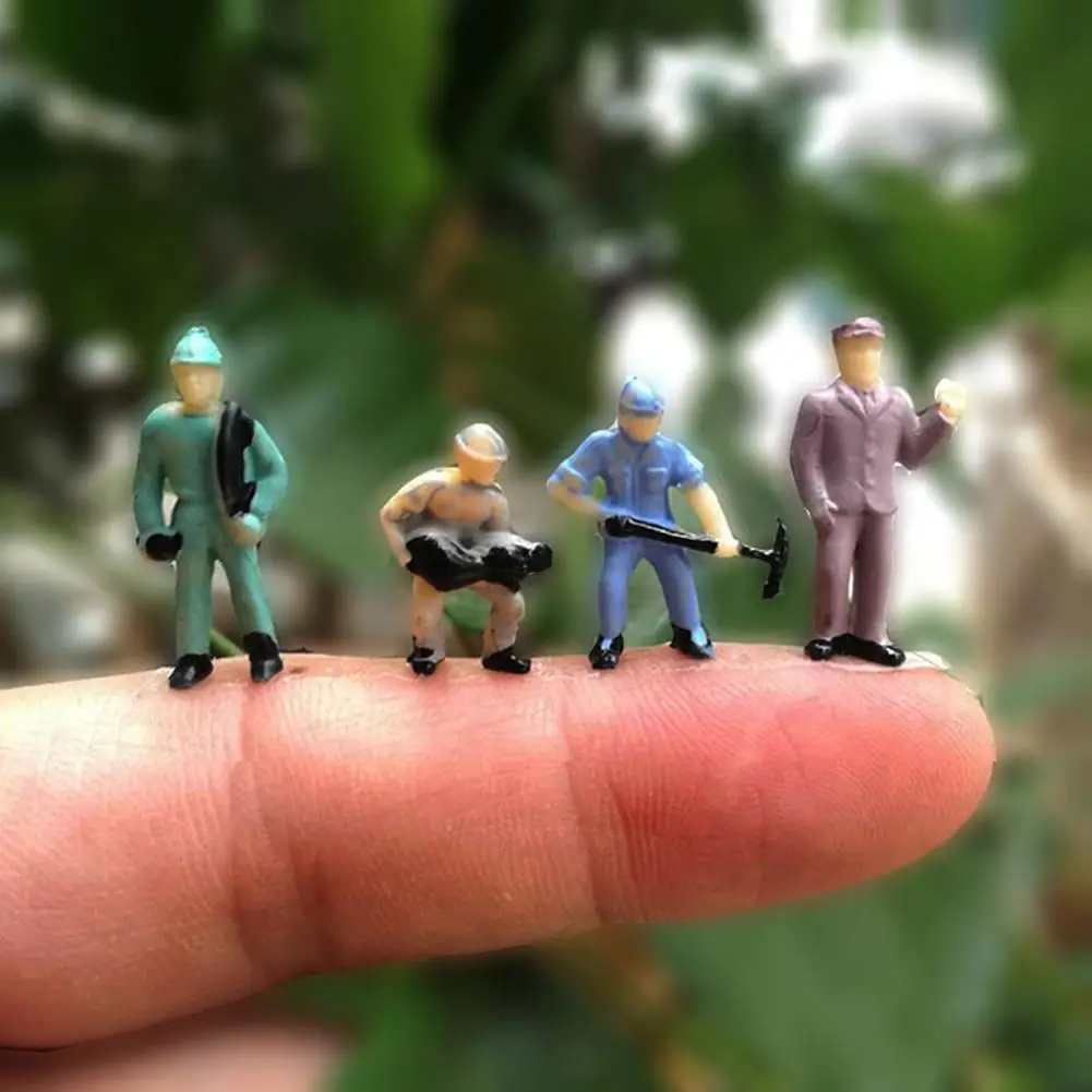 Sand Table Model Worker 1:87 Railway Worker Model Construction Simulation Worker Garden Statue Garden Decoration Model Scul G5Q5