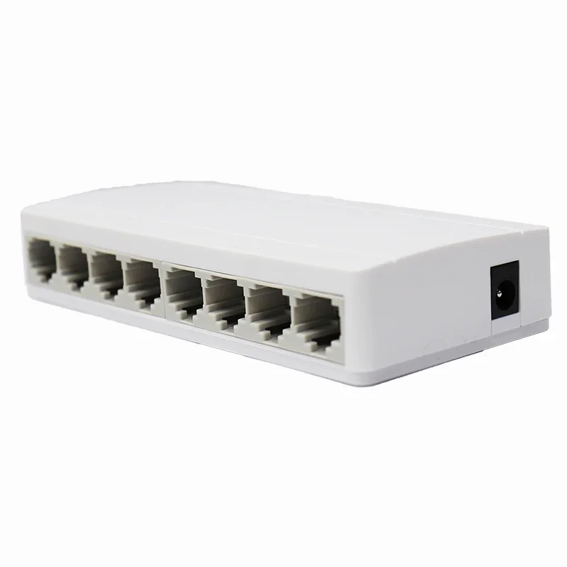 Conmutador Ethernet Gigabit de 8 puertos, conmutador de red de escritorio de 10/100/1000Mbps, Plug & Play, MDI/MDIX automático, concentrador LAN RJ45 para oficina en casa