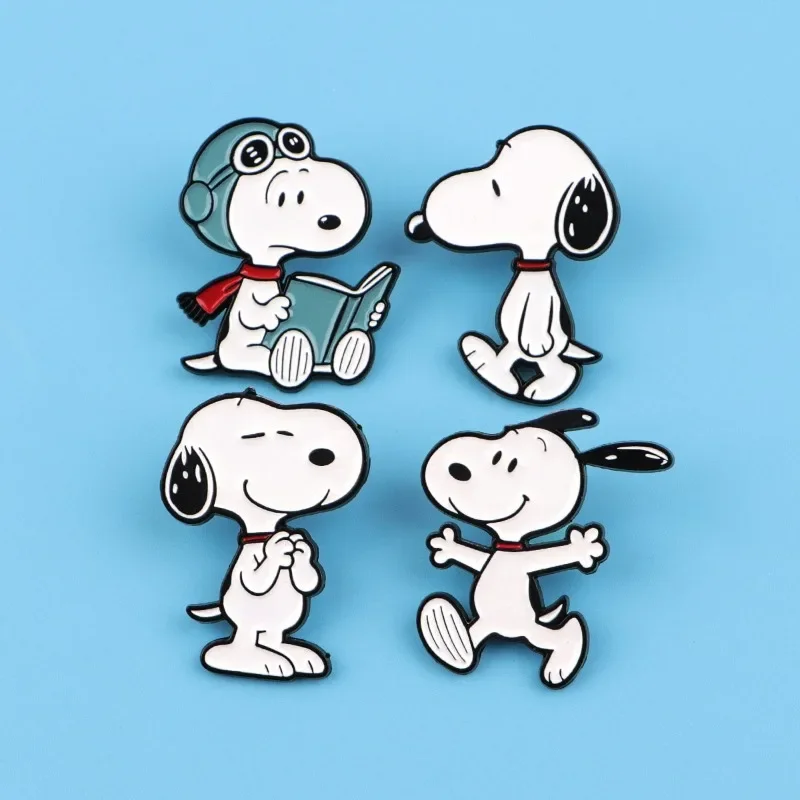 

Cute Snoopys Cute Cartoon Metal Enamel Pins Creative Badges for Bags Clothing Accessories Brooch Decorative Pins for Apparel