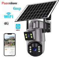 Ubox 6MP WiFi/4G Solar Camera Outdoor Wireless CCTV Surveillance Security Camera with Solar Panel Dual Lens PTZ IP Cam