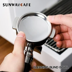 51mm 53mm 58mm Coffee Machine Backflush Insert Basket Blind Filter Coffee Maker Backwash Cleaning Blind Bowl Coffee Accessories