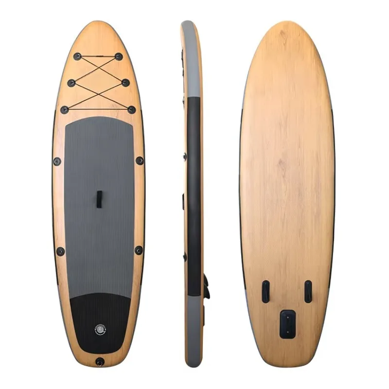 

Customized Wooden Inflatable Stand-Up Paddle Board - Durable Design for Surfing & Water Trips