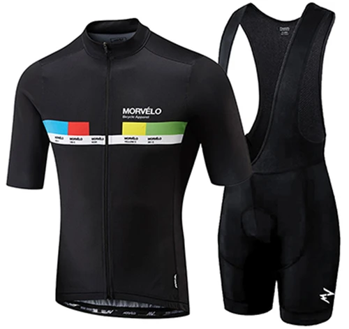 Conjunto de Jersey de Ciclismo Morvelo, Ropa de Ciclismo de verano, uniforme para bicicleta de montaña, Maillot, traje de Ciclismo para hombre 2024