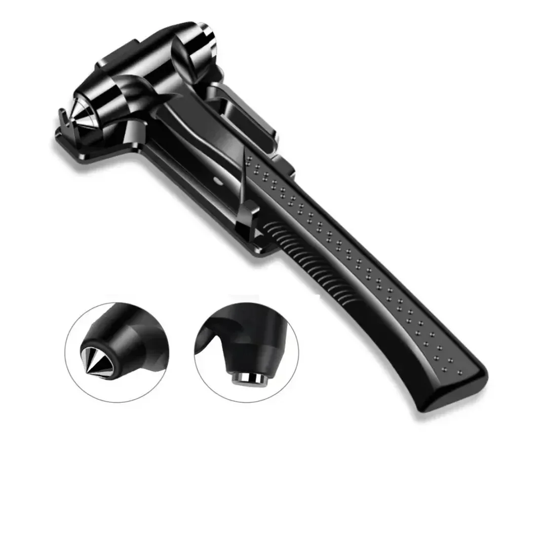 3 In 1 Emergency Safety Hammer Car Window Glass Breaker Seat Belt Cutter High Hardness Steel Rescue Tool Auto Accessories