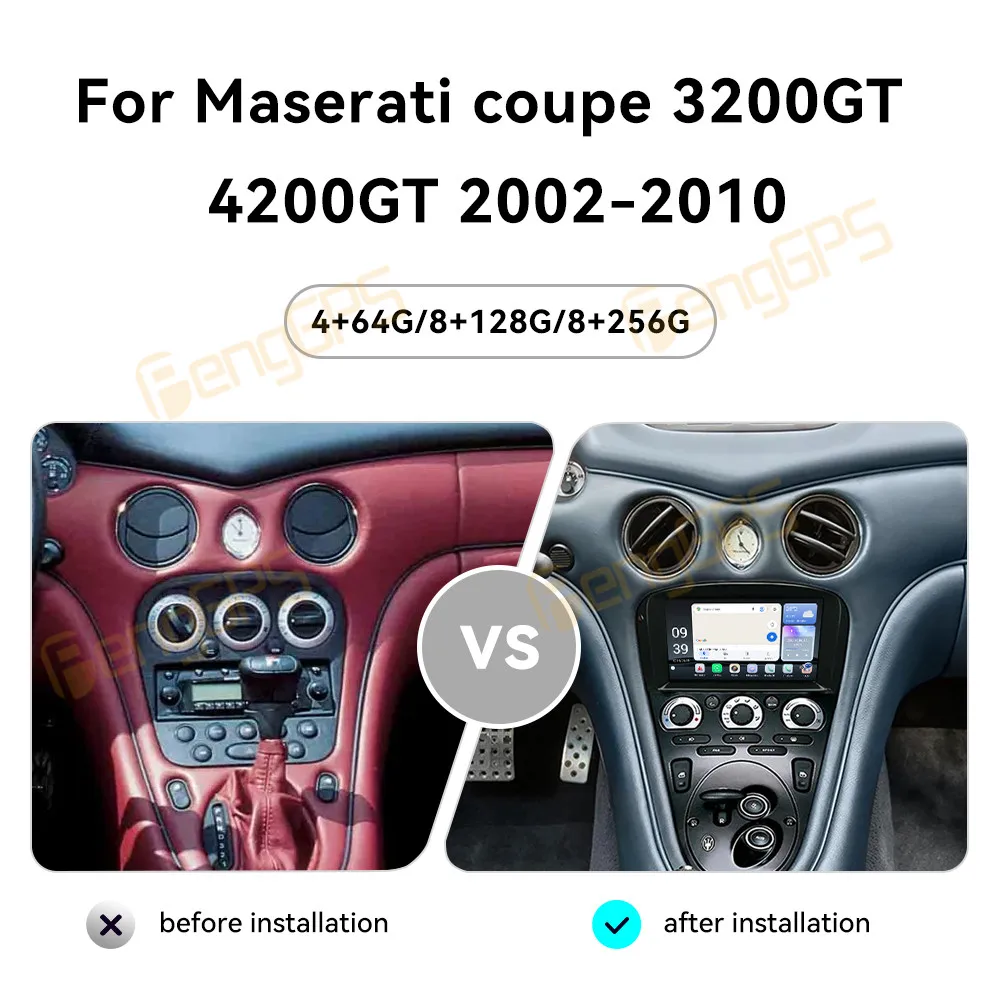 8 Inch Android 13 Car Radio CarPlay For Maserati 3200GT 4200GT 2002-2010 Touch Screen Multimedia Player GPS DSP Head Unit Auto