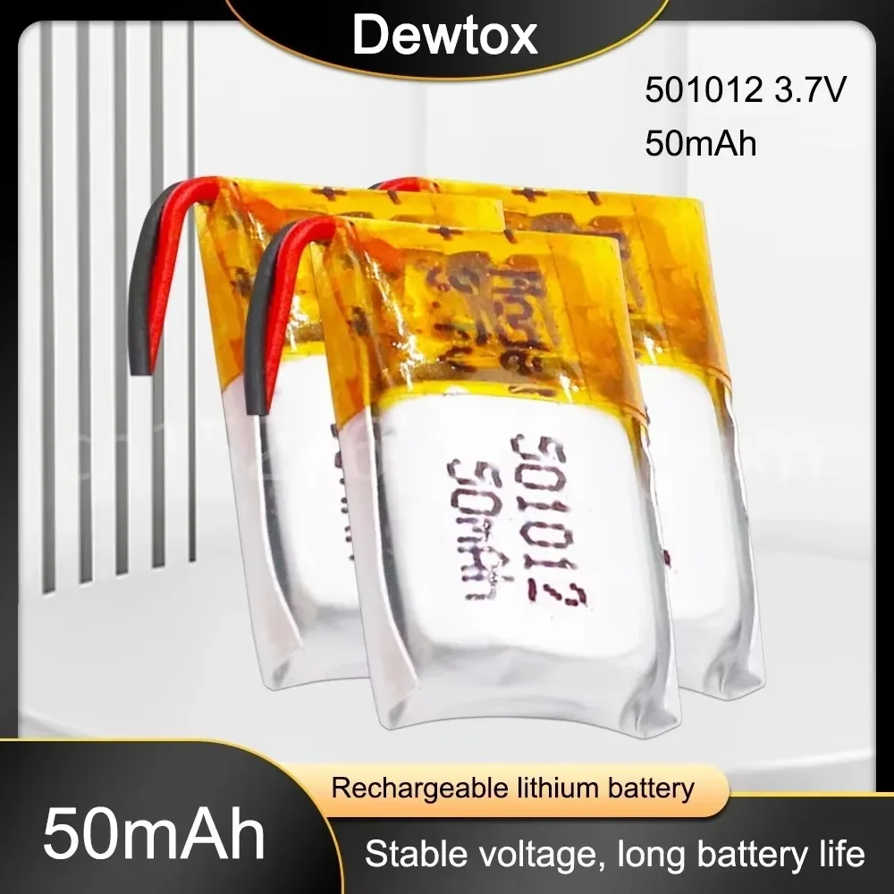بطارية ليثيوم بوليمر 3.7 فولت 50 مللي أمبير في الساعة 501012   لفصول DIY ثلاثية الأبعاد Mp3 قلم تسجيل بلوتوث سماعة المتكلم ساعة ذكية