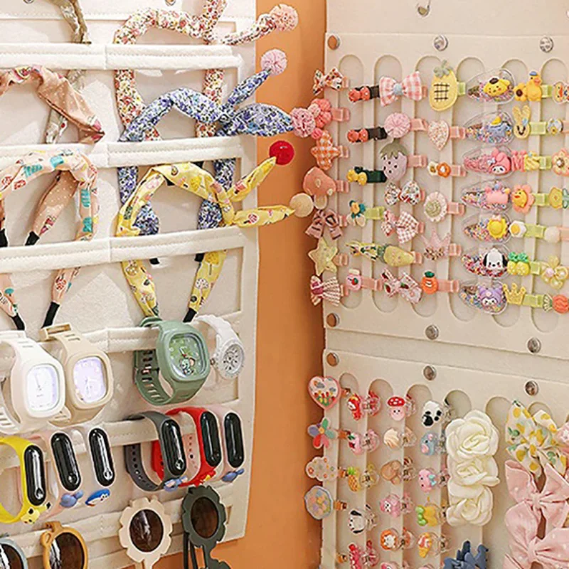 Hair Bows Organizer Wall Hanging Large Capacity Headband Holder Hair Clip Storage Hanger Space Saving Accessory For Girl Room