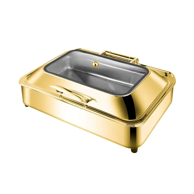 Wholesale Restaurant Hotel Supplies Buffet Hydraulic Induction Glass Chafing Dishes