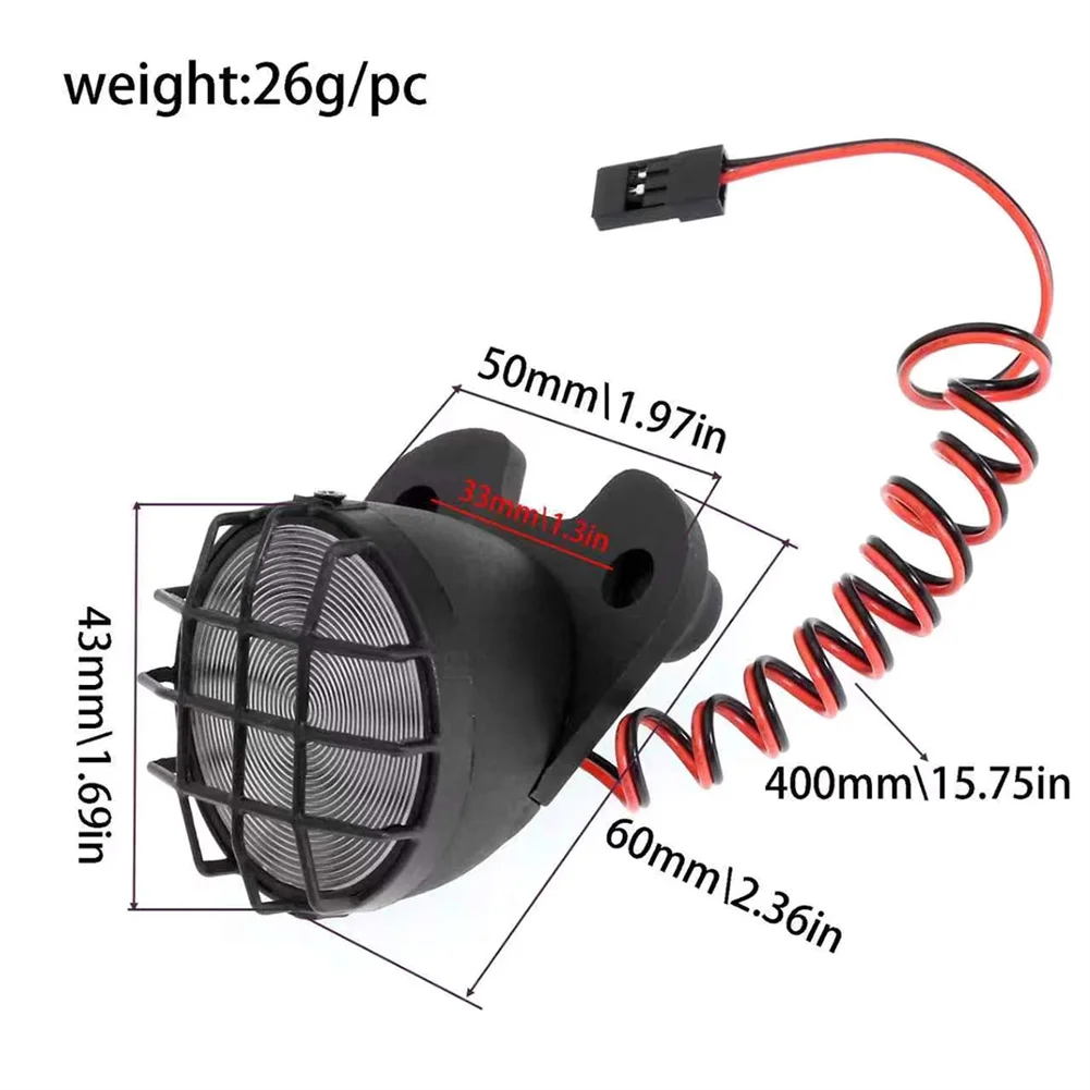 Conjunto da lâmpada da luz dianteira do farol para peças de motocicleta LOSI 1/4 Promoto-MX RC