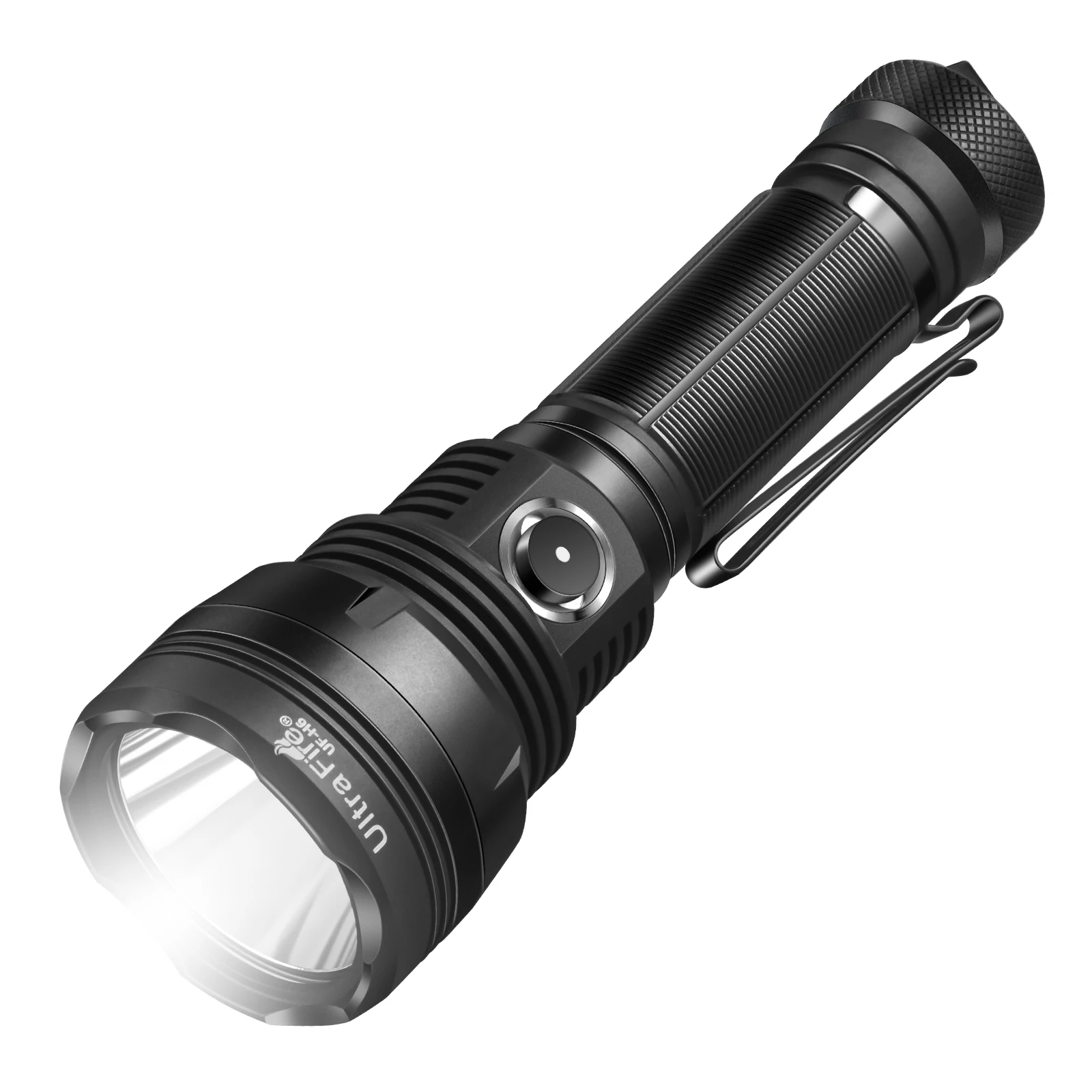 UltraFire UF-H6 21700 Rechargeable Tactical Flashlight USB C 2500LM 730M Beam Range Powerful LED Torch IPX8 Outdoor Camping Lamp