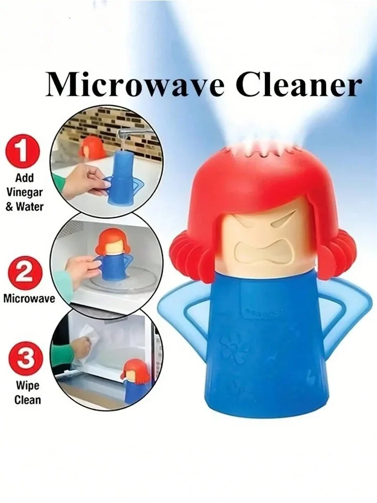 Angry Mom Oven Steam Microwave Oven Cleaner Refrigerator Deodorizer Steam Cleaning Easily Cleans Microwave Kitchen Appliances