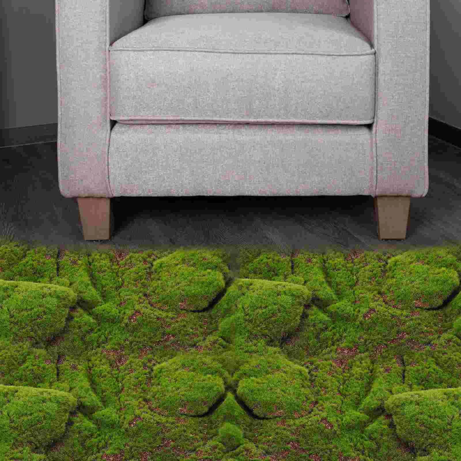 Simulated Moss Lawn Artificial Turf For Decors Lifelike Mat Imitation Fake Emulated Mats Area Rugs