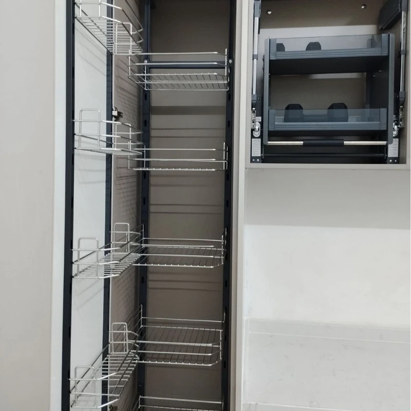 

Kitchen cabinet stainless steel 304 high cabinet side pull basket high deep side pull monster multi-layer storage linkage narrow