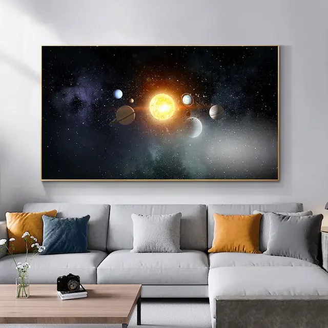 Solar System Planet Nebula Space Universe Science Education Poster Canvas Painting Wall Art Pictures School Home Decor