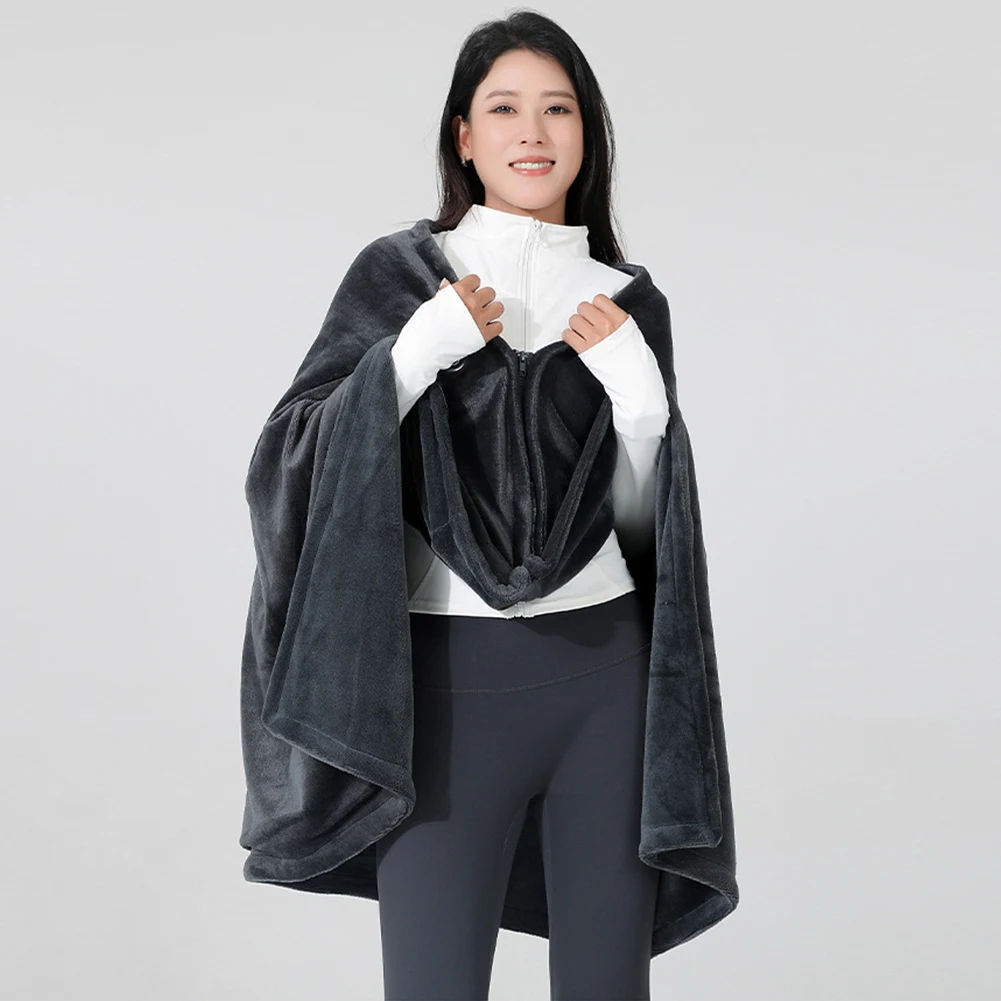 

USB Flannel Heated Blanket 3 Temperature Adjustment Electric Heating Blanket 9 Fast Heating Zones for Indoor Outdoor