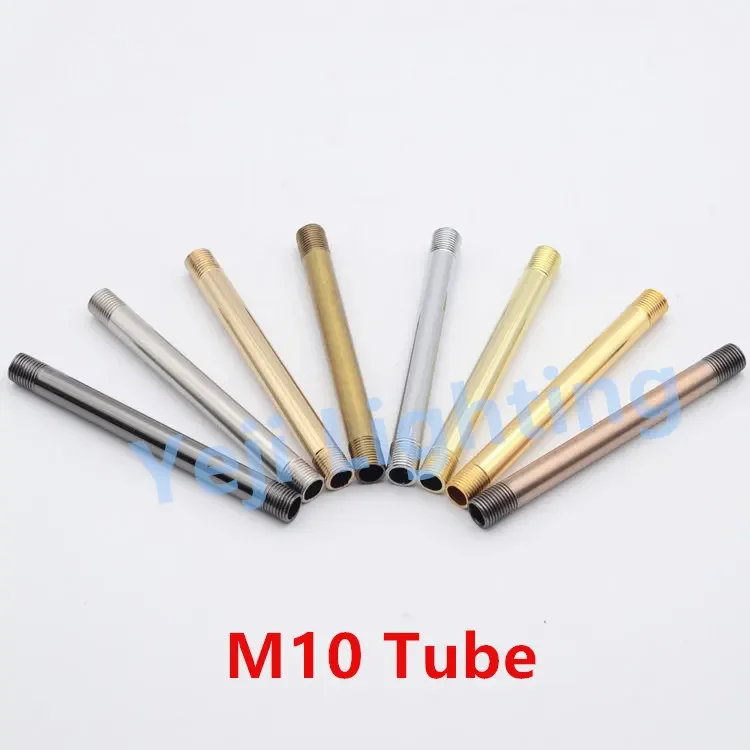 Iron plating hollow tube Lamp fitting Lamp tooth tube M10 thread pipe connection tube Lamp base adapter connector tube led light