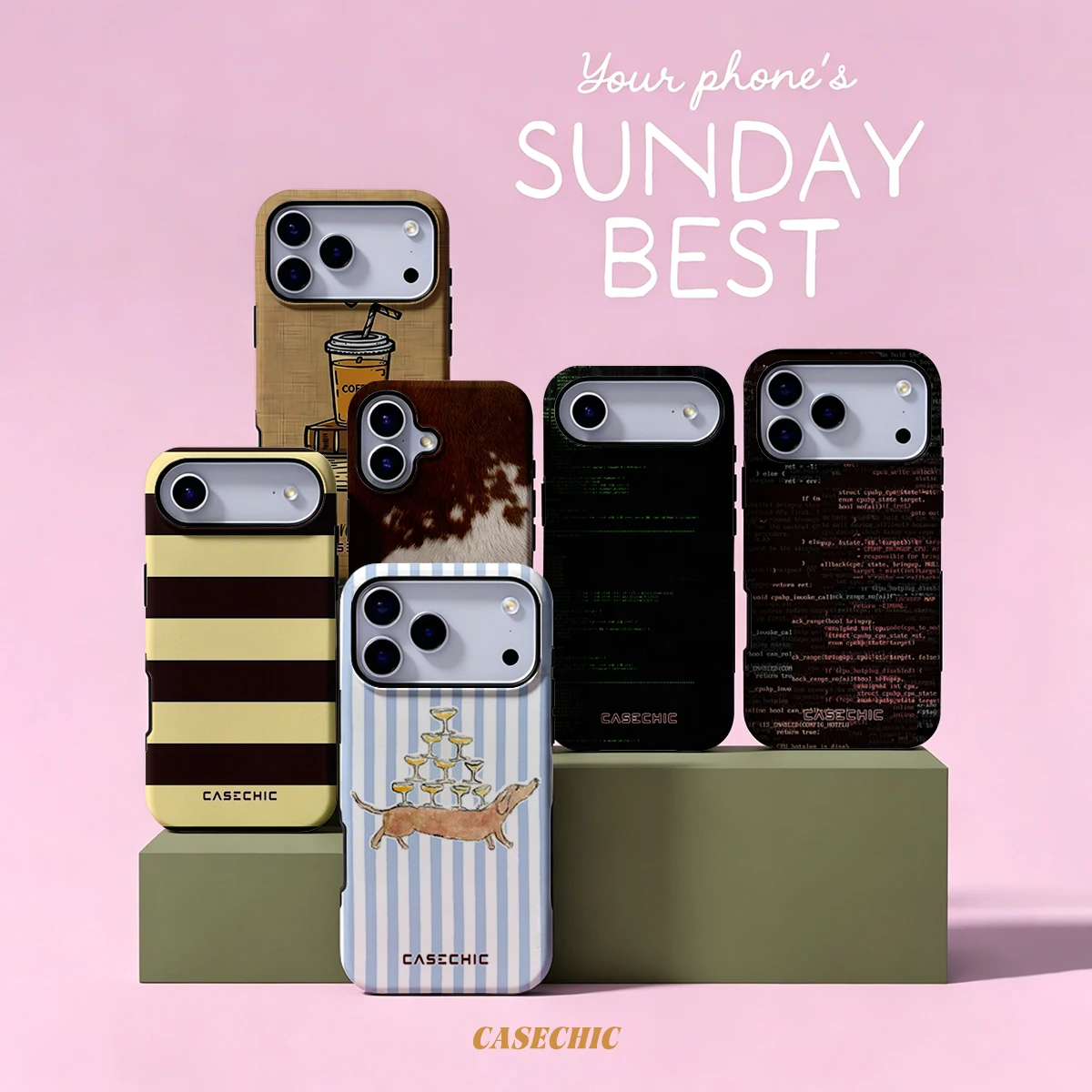 Cocktail Dachshund Stripe For Samsung Galaxy S26 Ultra A56 Exquisitely Pattern Double Protective Phone Cover Cases CaseChic