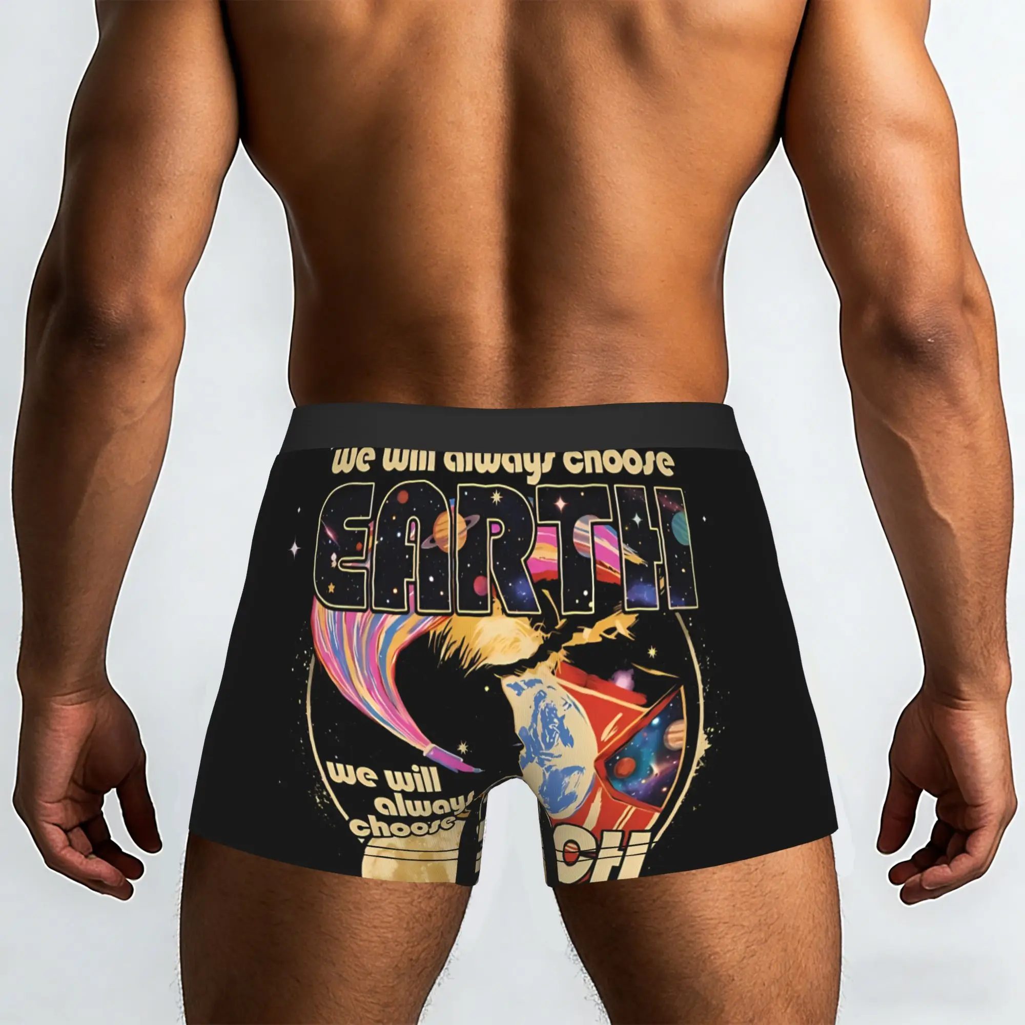 we will always choose earth Labor Movement Underpants Breathbale Panties Men's Underwear Ventilate Shorts Boxer Briefs